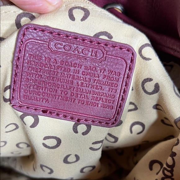 Coach Burgundy and Light Pink Backpack - Picture 8 of 10